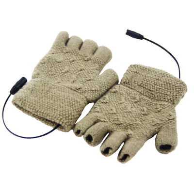 Des gants chauffants électriques en laine tricotée chauffés à l' infrarouge pour la chaleur et le confort en hiver
