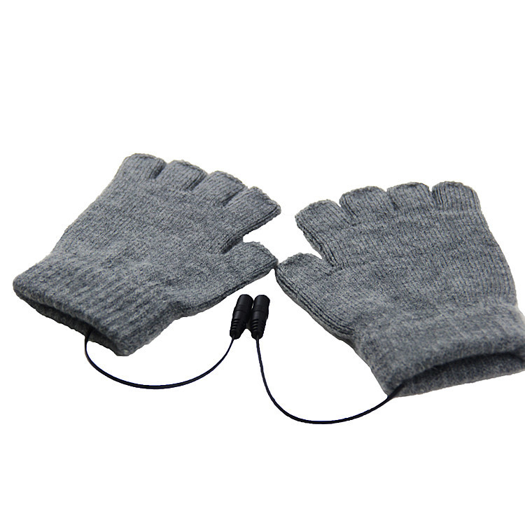 Femmes Hommes Gants électriques de chauffage USB Couleur gris thermique Pour le ski sportif