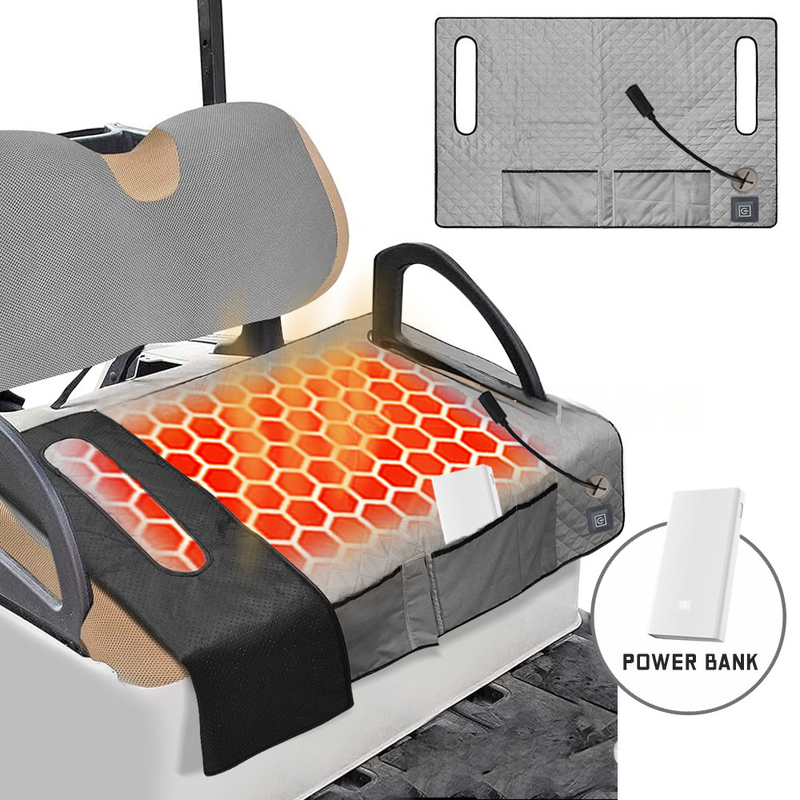 Protection contre la surchauffe Pad de chauffage de golf pour chariot de golf Coussin de siège chauffant Matériau lavable Source d'alimentation CC/AC