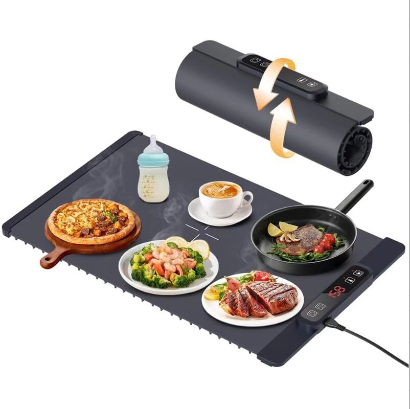 Planche à découper chaude pliante multifonctionnelle, tapis en Silicone Flexible pour légumes chauds Po conservation de la chaleur enroulable pour maison intelligente