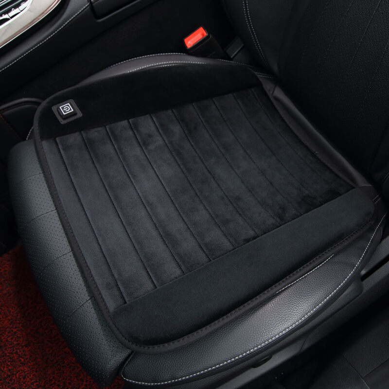 Fabrique en gros Coussin chauffant de voiture écologique 5V Portable alimenté par batterie Coussin chauffant de siège Carré de velours cristallin