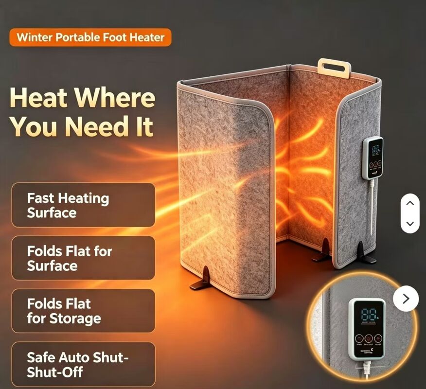 Taille personnalisée Plaque de chauffage électrique étanche au vent 220V 165W, tapis de chauffage à pied étanche à l'eau réglable à 3 vitesses pour le chauffage intérieur