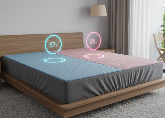 Couverture de matelas électrique multifonctionnel réglable de température refroidissement et chauffage Pad refroidi à l'eau avec fonction thérapeutique F Paramètres 45-65 degrés pour un confort personnalisé dans le chauffage et le refroidissement Pad de matelas