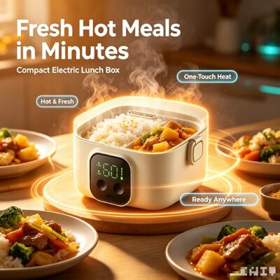 Boîte à lunch chauffante électrique USB 500ml en acier inoxydable 304 avec température réglable, chauffe-aliments portable pour camping, pique-nique, voyage