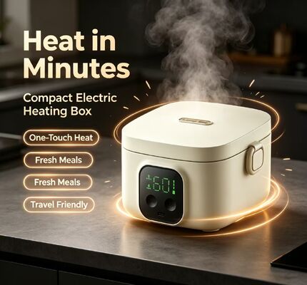 Pasteurisation boîte à lunch chauffée électrique alimentée par USB, 500 ml 304 en acier inoxydable récipient de chauffage alimentaire, contrôle de température multi