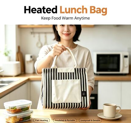 Le chauffe-plat portable ultime pour les road trips, le camping et le bureau — Sac à lunch chauffant alimenté par USB avec technologie de chauffage rapide