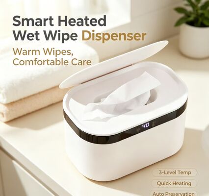 Dispensateur de lingettes humides chauffées intelligentes PP contrôle tactile en silicone température réglable Portable bébé lingettes humides chauffant